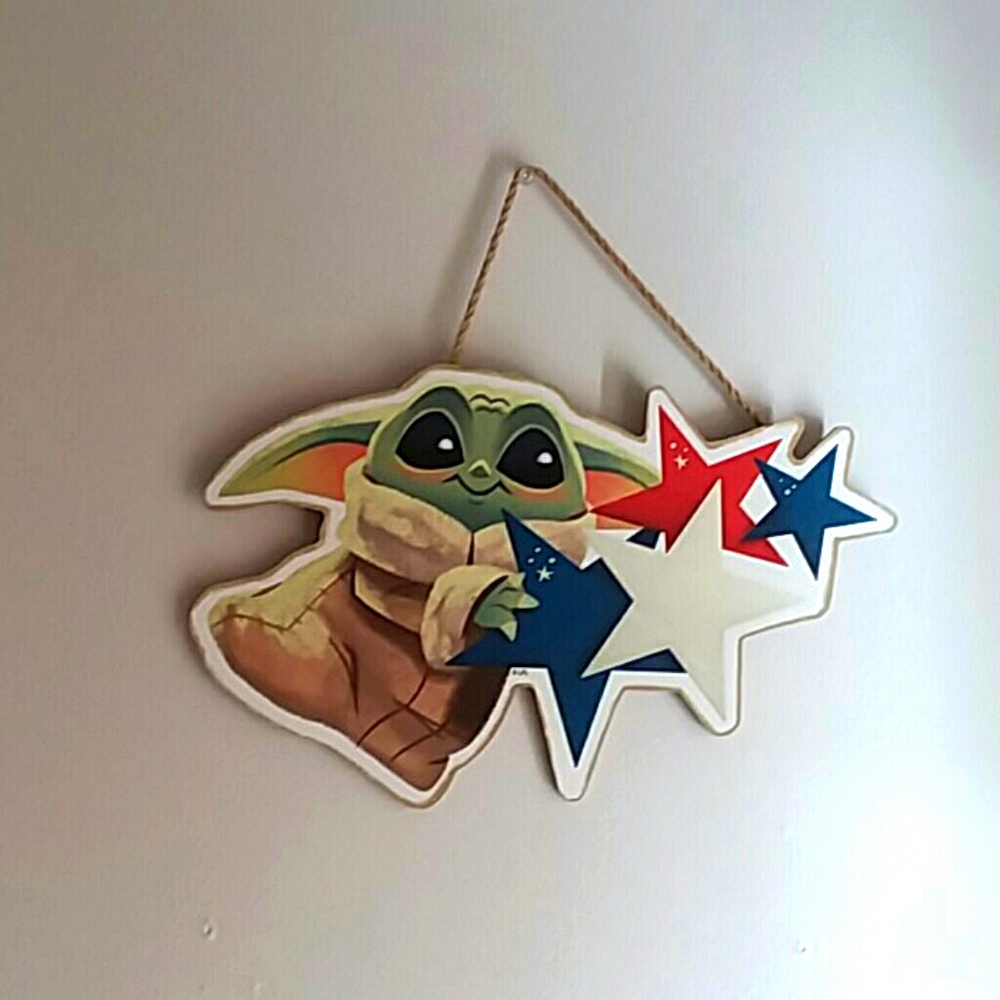 Wall Decor Star Wars Grogu The Mandalorian USA 4th of July 2026 nwt
